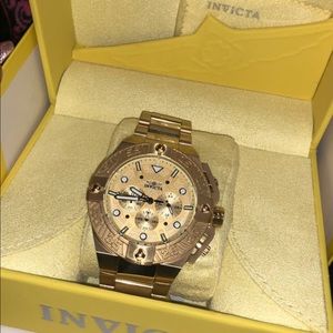 Invicta Pro Driver Quartz Chronograph Gold Dial